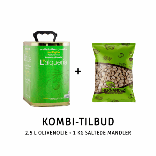Picual 2,5 l & 1 kg saltede mandler I ESAmor