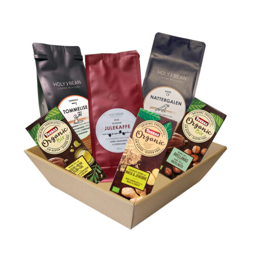 gavekurv m kaffe & chokolade fra ESAmor