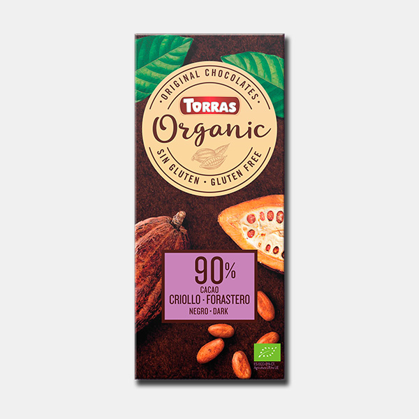 Torras økologisk mørk chokolade 90% Glutenfri & Vegansk I ESAmor